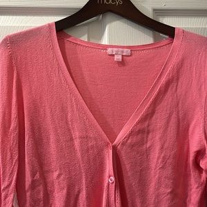 Lily Pulitzer Pink Cardigan Sweater - Size L